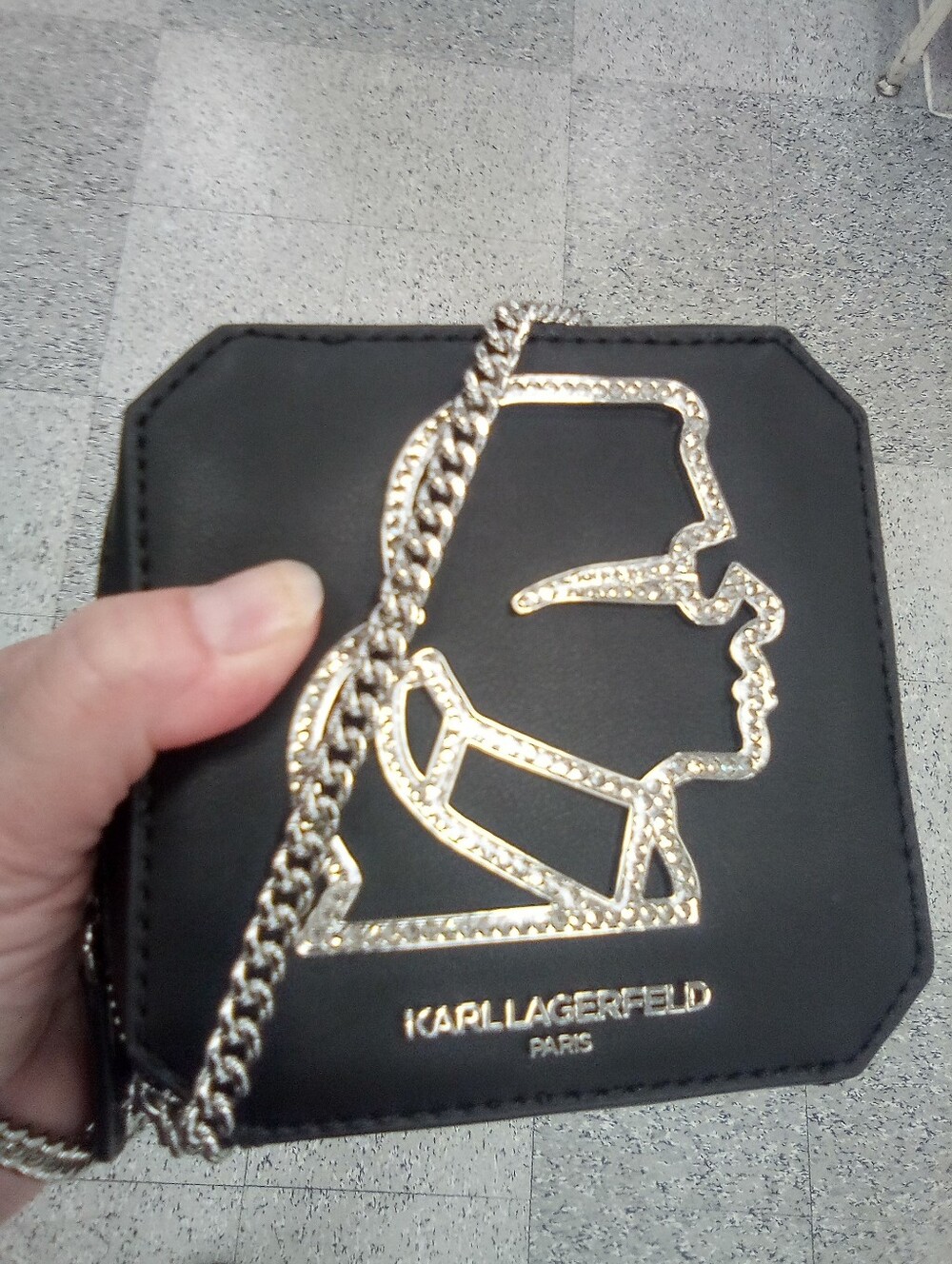 Karl Lagerfeld Black Square Miniature Purse